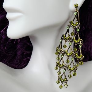 Green Chandelier Earrings